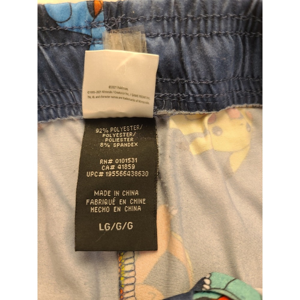 Pokemon Pajama Pants  Blue Men's  Large Cloud Wash Pikachu Bulbasaur  NWOT - Picture 10 of 15